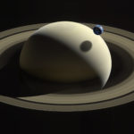 Size comparison Earth-Saturn